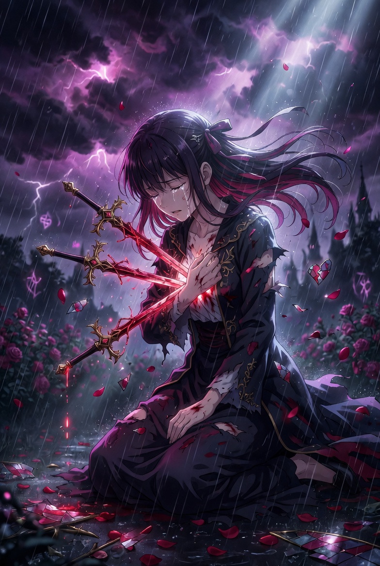 Three of Swords tarot card