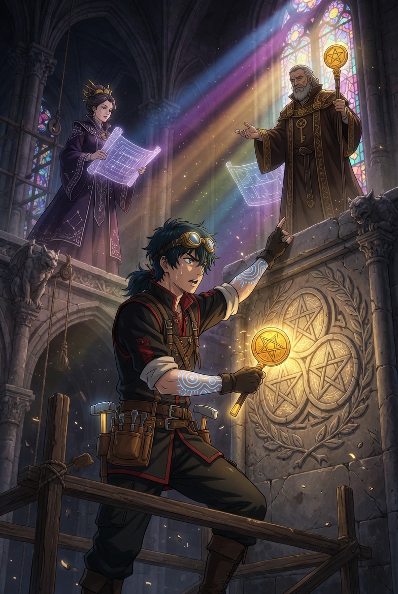 Three of Pentacles tarot card