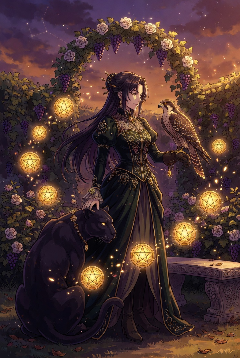 Nine of Pentacles tarot card