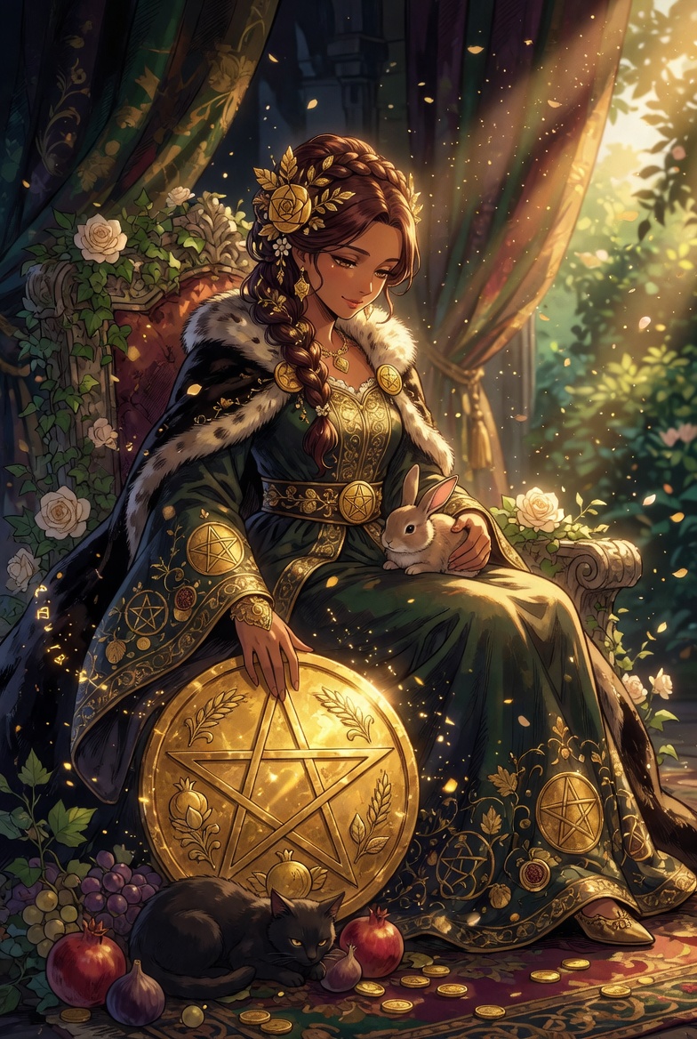 Queen of Pentacles tarot card