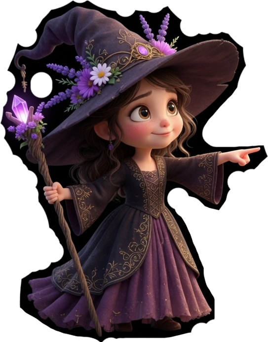 Witch pointing toward the blog